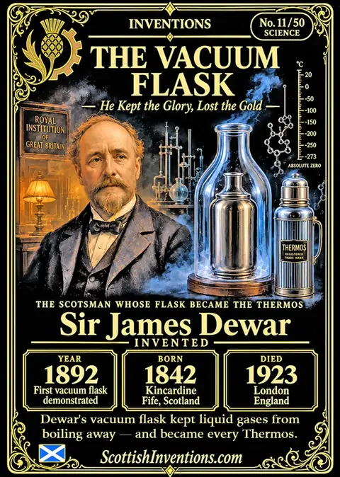 The Vacuum Flask collectible card — Scottish Inventions Collection