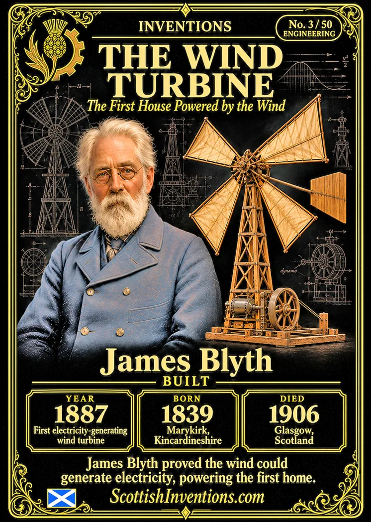 Wind Turbine collectible card — Scottish Inventions Collection
