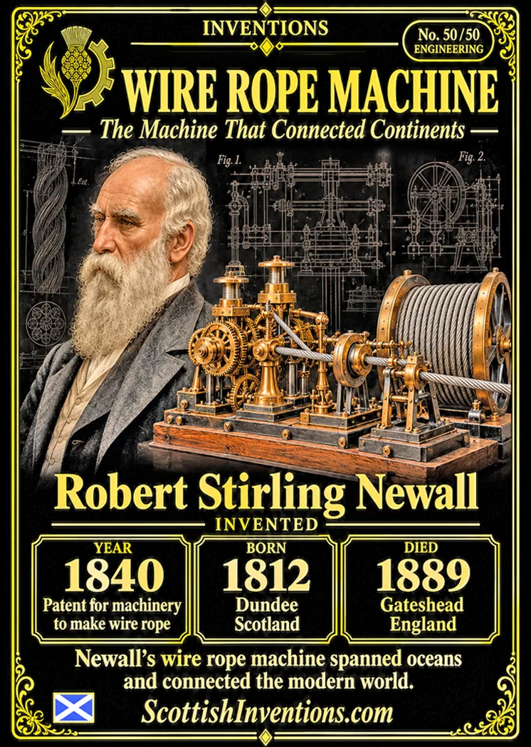 Wire Rope collectible card — Scottish Inventions Collection