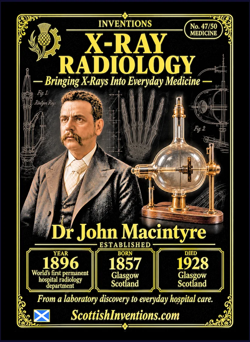 X-Ray Radiology collectible card — Scottish inventions Collection