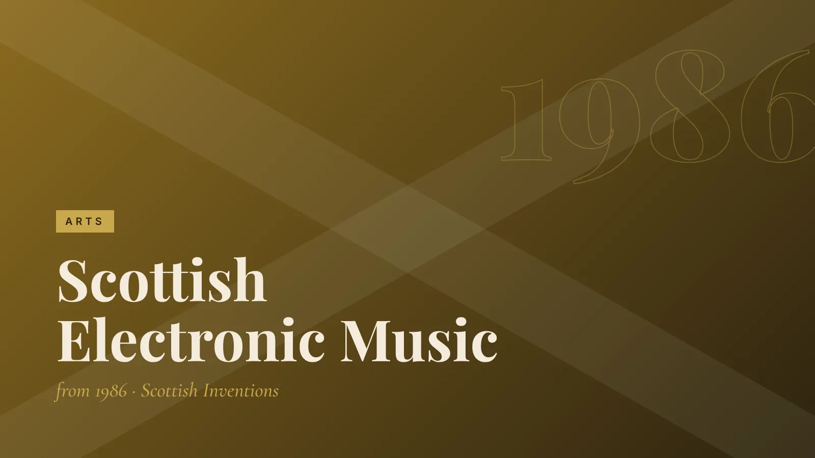 Arts: Scottish Electronic Music