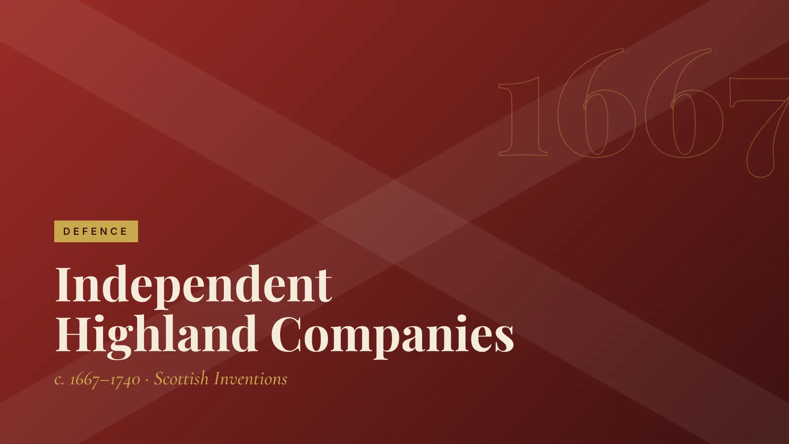 Defence: Independent Highland Companies
