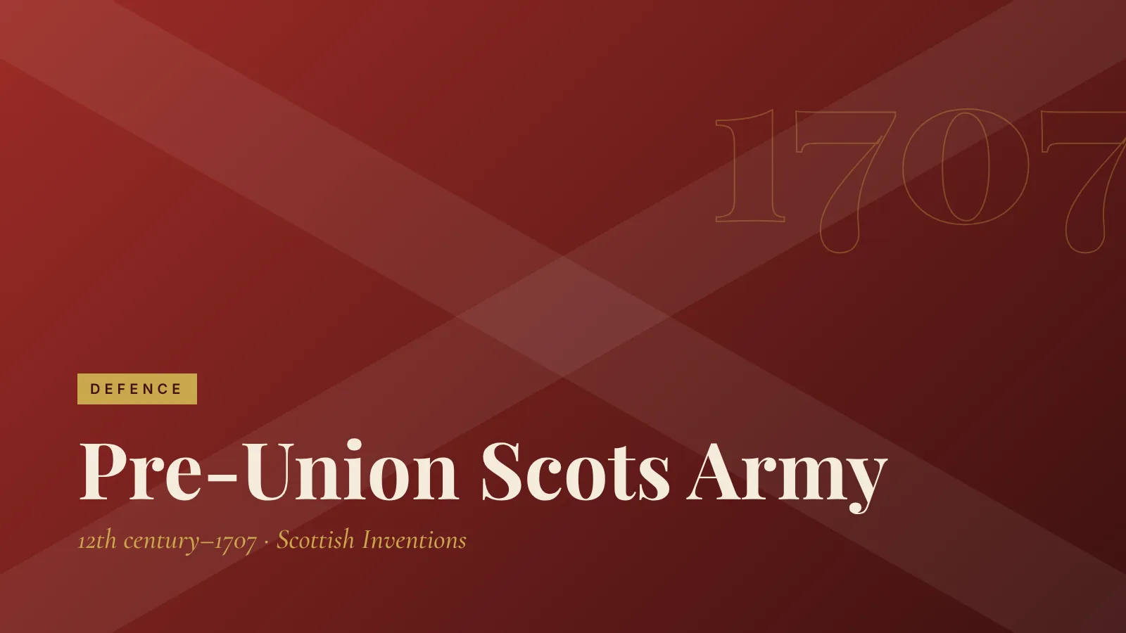 Defence: Pre-Union Scots Army