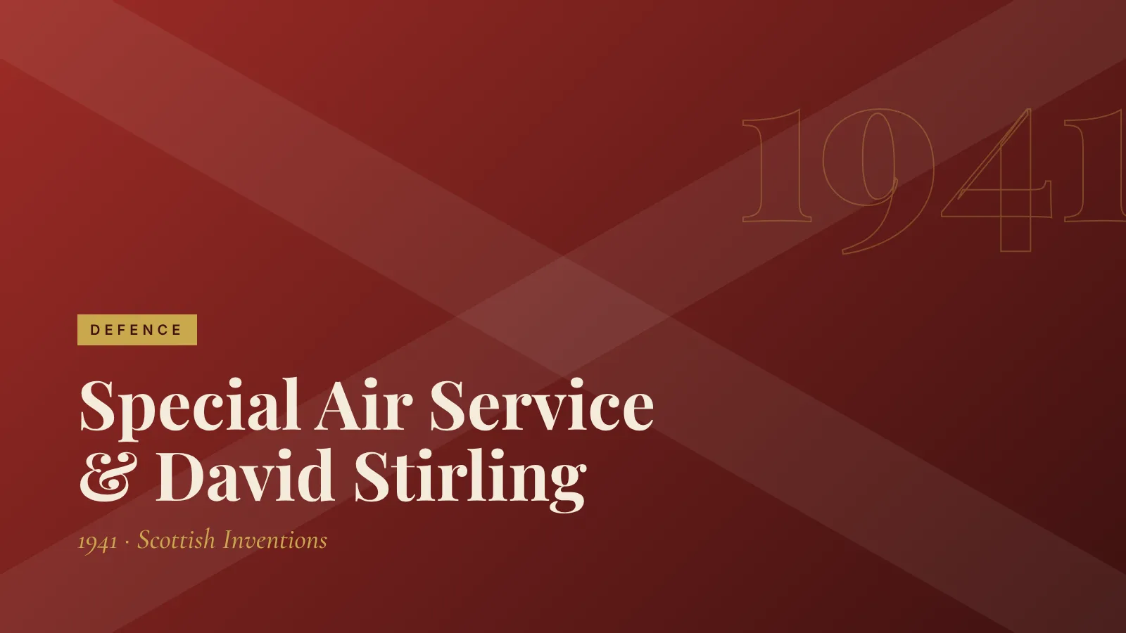 Defence: Special Air Service & David Stirling
