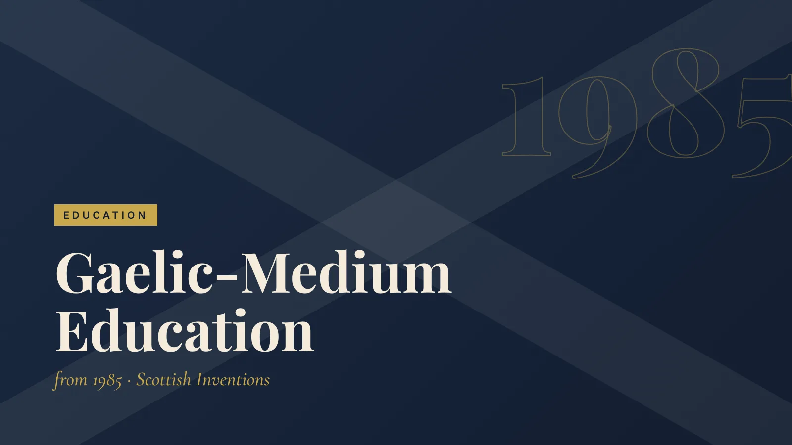 Education: Gaelic-Medium Education