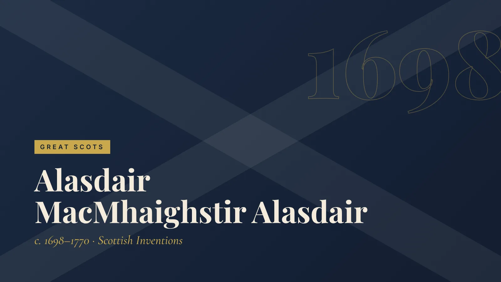 Great Scots: Alasdair MacMhaighstir Alasdair