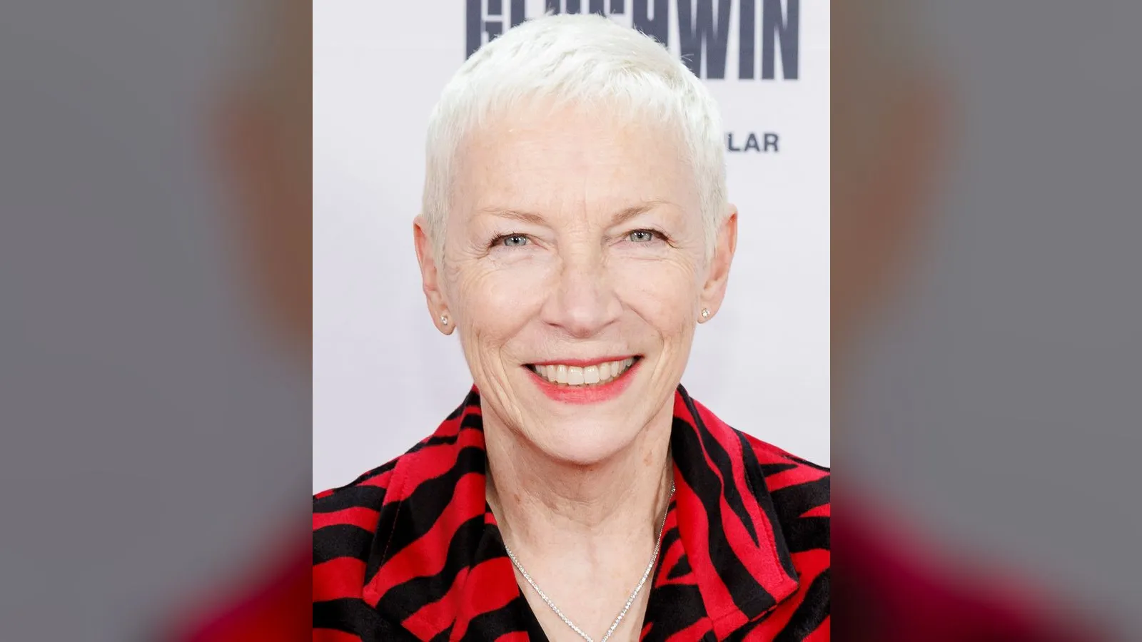 Annie Lennox poses on the red carpet during an award reception at the Library of Congress for 2023 Gershwin Prize for Popular Song honoree Joni Mitchell, February 28, 2023. Photo by Shawn Miller/Libra