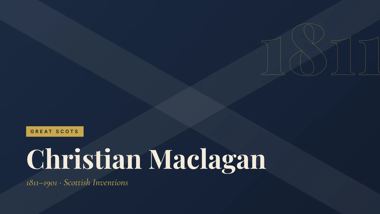 Great Scots: Christian Maclagan