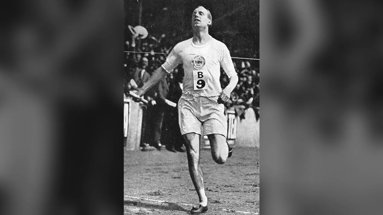 Eric Liddell at the British Empire versus United States of America (Relays) meet held at Stamford Bridge, London on Sat 19 July 1924