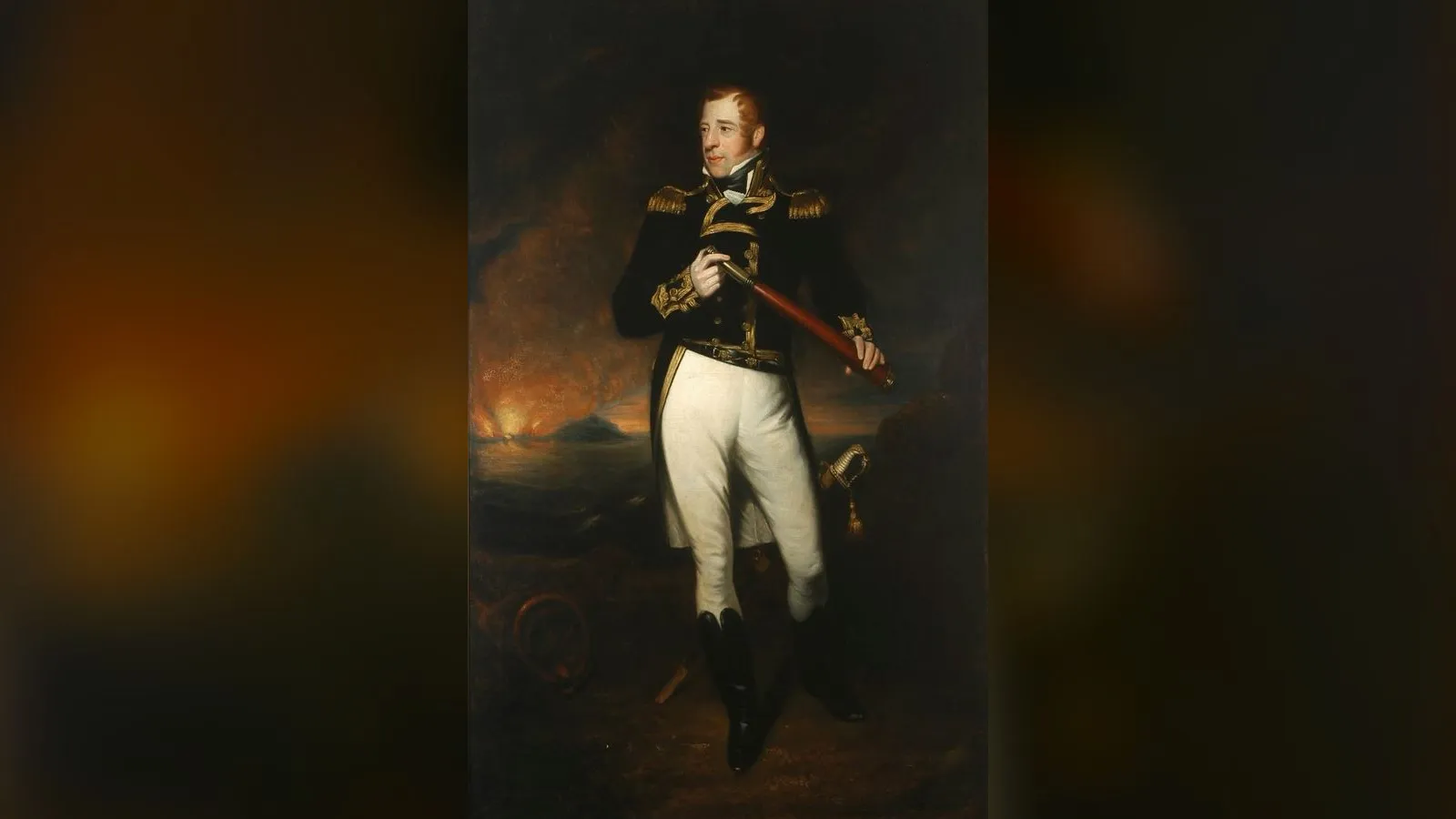 Admiral Lord Cochrane, portrait of James Ramsay, circa 1830.