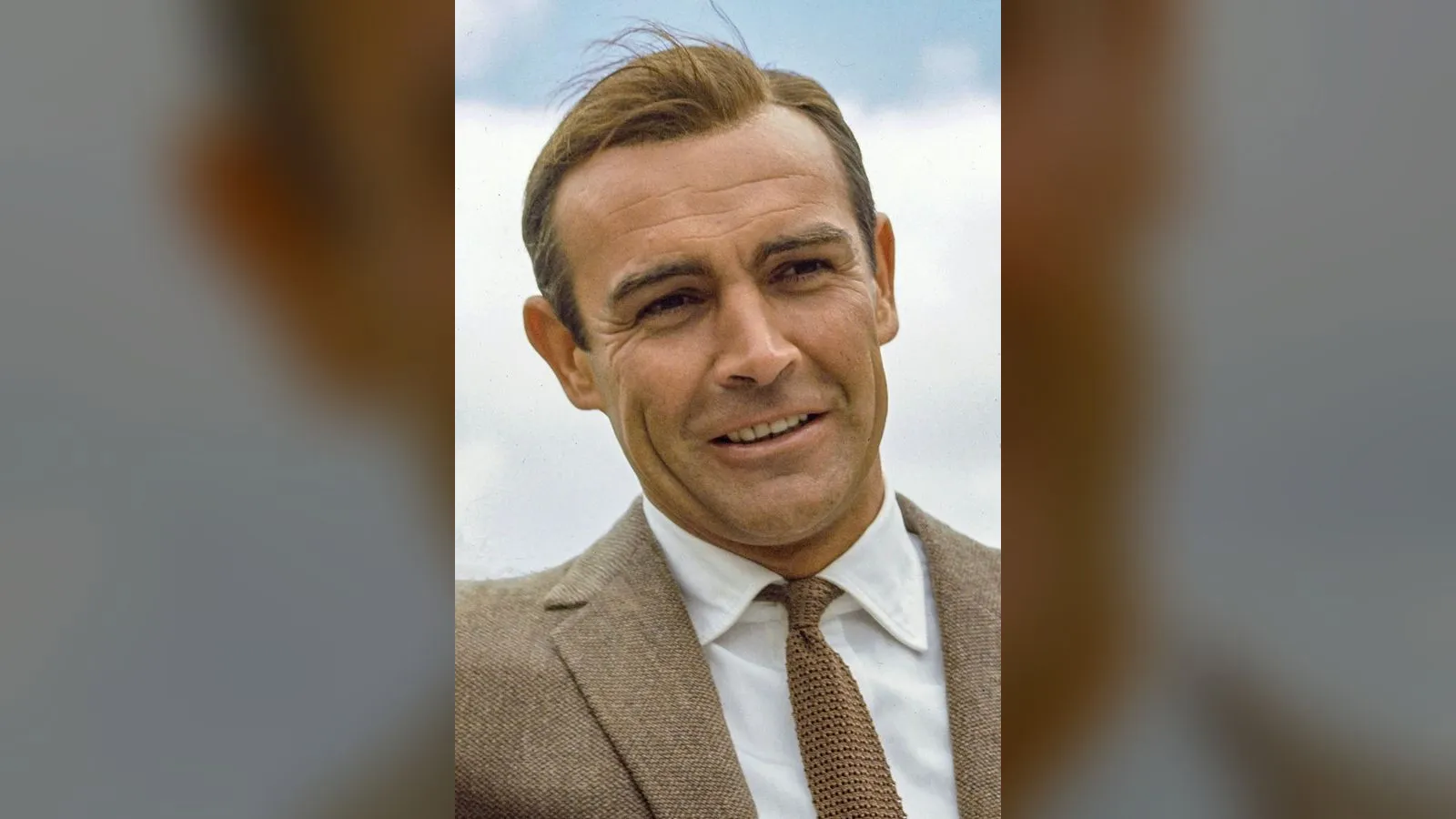Extended crop (2:3) crop of a photo of Tania Mallet with Sean Connery. This photo contains light retouches where scratches and hairs were removed within Connery's face and gradual saturation of colour