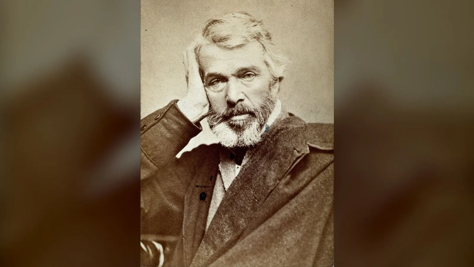 Thomas Carlyle. Photograph by Elliott & Fry. (Cropped) Iconographic Collections Keywords: portrait photographs