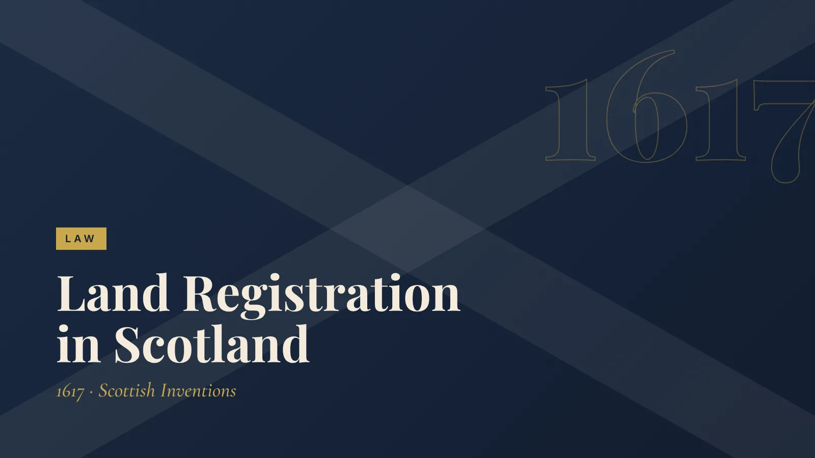 Law: Land Registration in Scotland