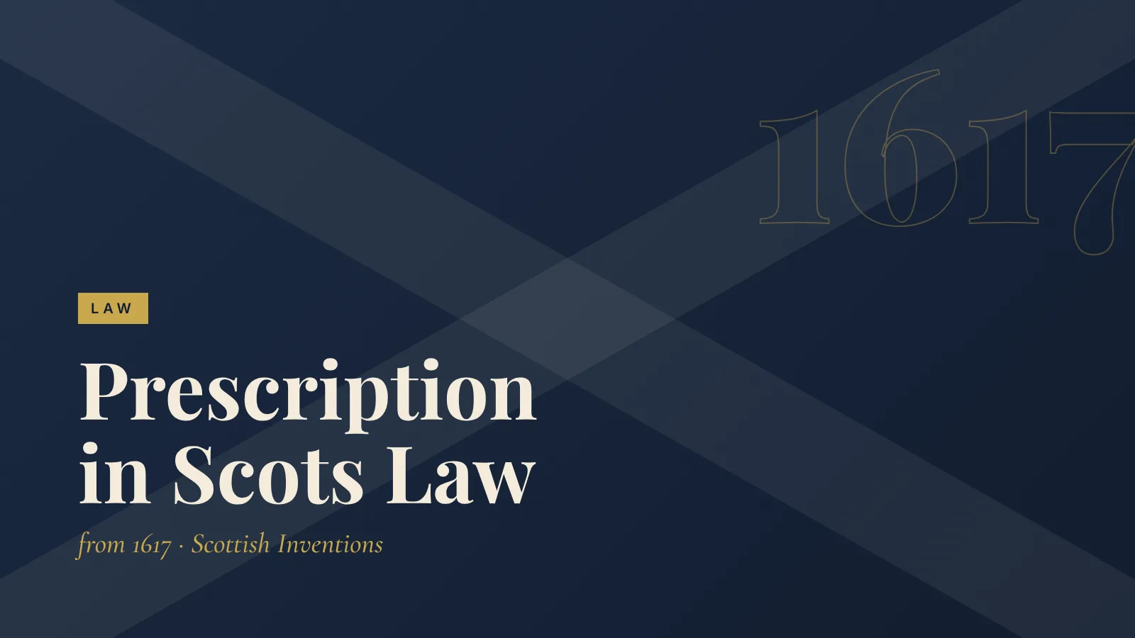 Law: Prescription in Scots Law