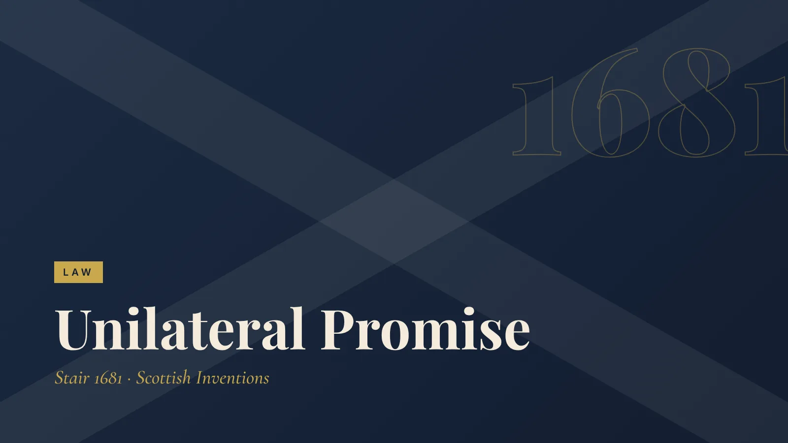 Law: Unilateral Promise