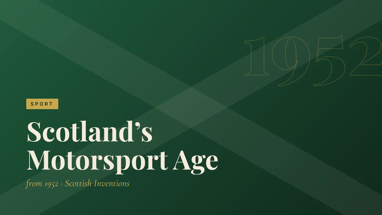 Sport: Scotland’s Motorsport Age