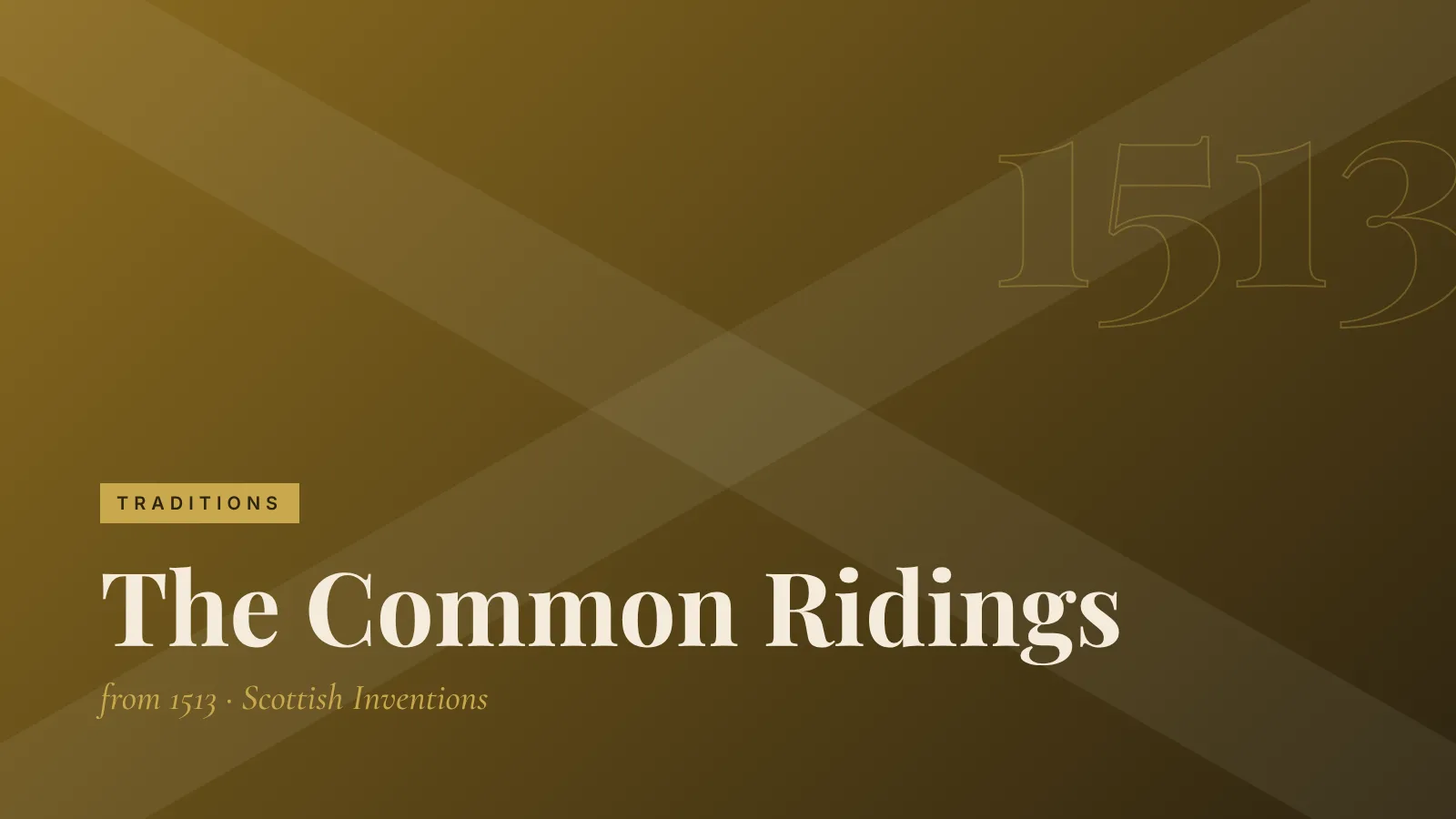 Traditions: The Common Ridings